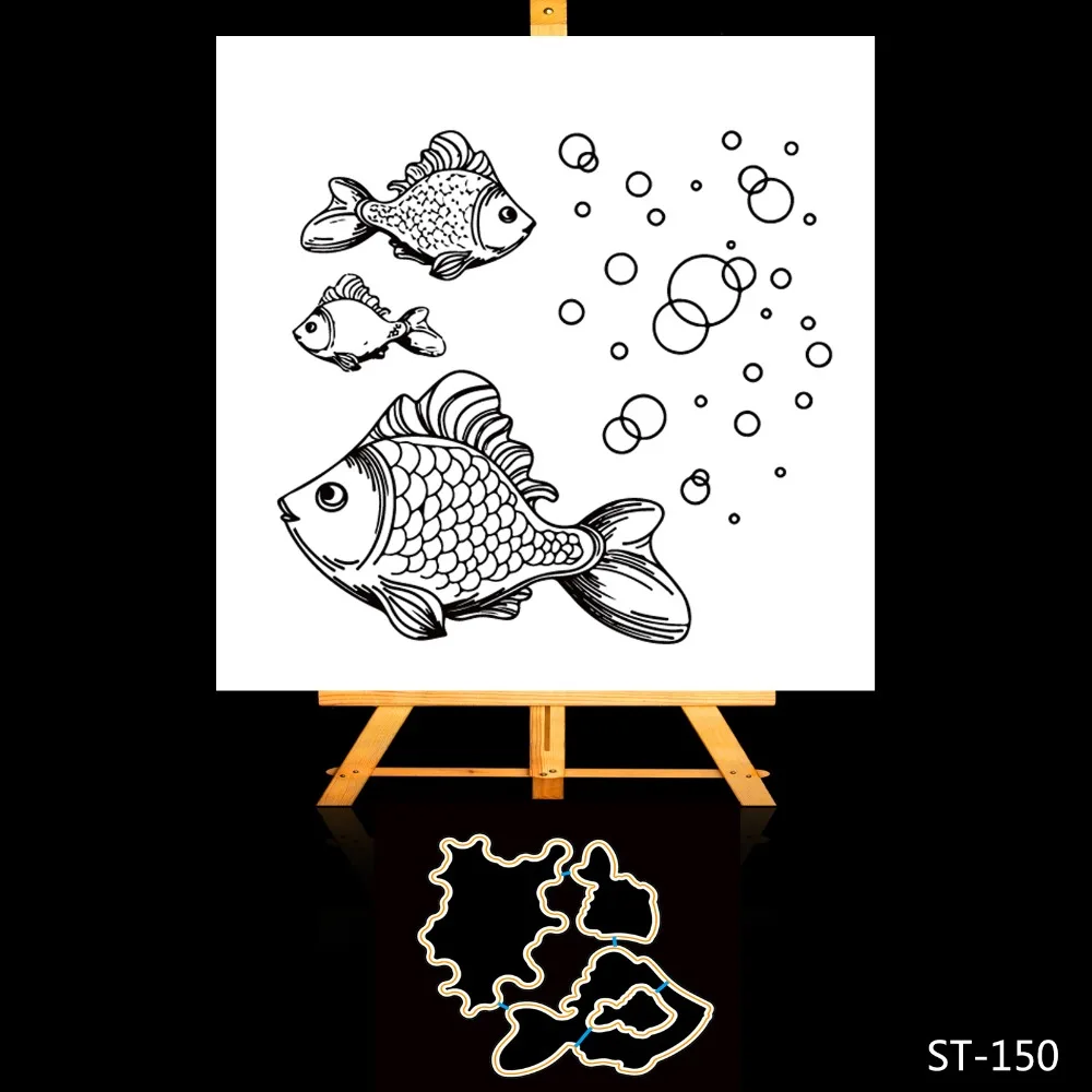 Fish spit bubble Clear Silicon Stamps and Cutting Dies for DIY Scrapbooking/Photo Album Card Making clear stamps with dies
Fish spit bubble Clear Silicon Stamps and Cutting Dies for DIY Scrapbooking/Photo Album Card Making clear stamps with dies