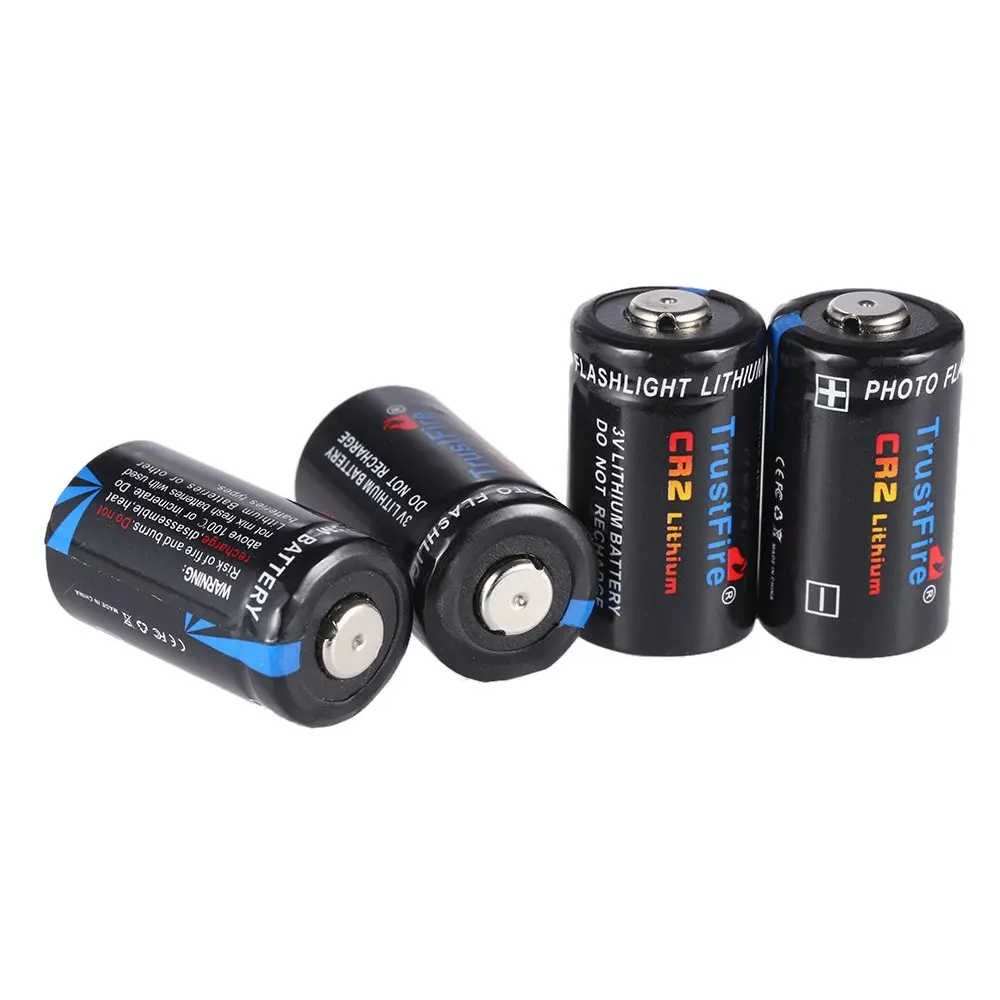 

40pcs/lot TrustFire CR2 3V 750mAh Disposable Lithium Camera Battery Cell CR 2 with Safety Relief Valve for Flashlights Headlamps