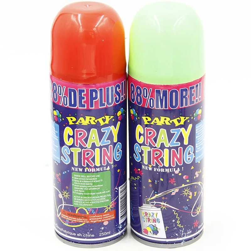 Silly String Spray,Wedding Festival Fun Crazy, Ideal for Parties, Play, Surprises and Providing Lots Of Fun At Any Celebration 
Silly String Spray,Wedding Festival Fun Crazy, Ideal for Parties, Play, Surprises and Providing Lots Of Fun At Any Celebration