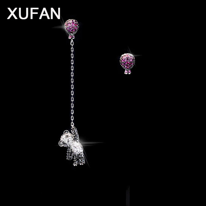 Hot Balloon Panda Luxury CZ Stud Earrings Women Fashion Pink Clear Cubic Zircon Bear asymmetrical earrings Girls Trendy Earrings
Hot Balloon Panda Luxury CZ Stud Earrings Women Fashion Pink Clear Cubic Zircon Bear asymmetrical earrings Girls Trendy Earrings
