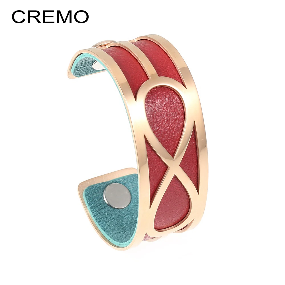 Cremo Infinity Stainless Steel Jewelry Arm Cuff Bracelets Bangles Manchette Femmes Reversible Leather 13 Color Bangles
Cremo Infinity Stainless Steel Jewelry Arm Cuff Bracelets Bangles Manchette Femmes Reversible Leather 13 Color Bangles