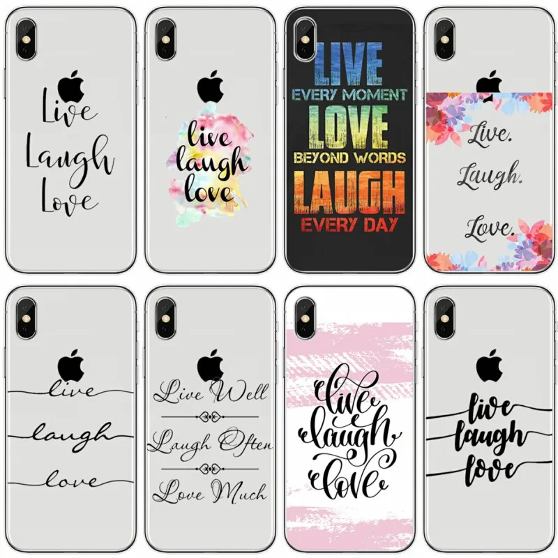 Love Laugh Life Silicone Cover Soft Silicone Phone Case For iPhone X XS XR XS MAX For iPhone 5 5C 5S SE 6 6S7 8 plus
Love Laugh Life Silicone Cover Soft Silicone Phone Case For iPhone X XS XR XS MAX For iPhone 5 5C 5S SE 6 6S7 8 plus