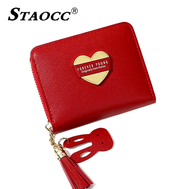 2019 Luxury Brand Leather Wallets Women short Zipper Coin Purses Love Tassel Design Mini Wallets Female Money Bag Credit Card
2019 Luxury Brand Leather Wallets Women short Zipper Coin Purses Love Tassel Design Mini Wallets Female Money Bag Credit Card