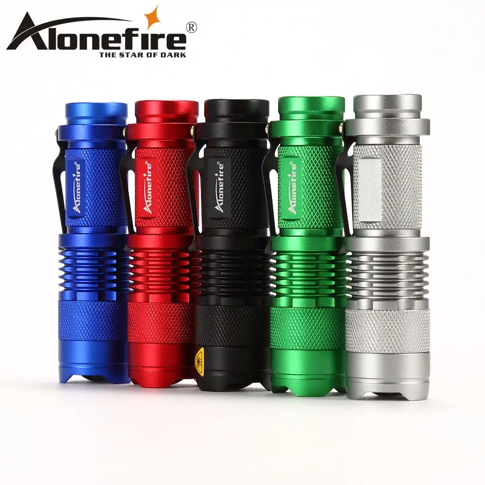 AloneFire SK68 тактический фонарь CREE XPE Q5 LED Zoom прожектор походный для улицы лампа дома