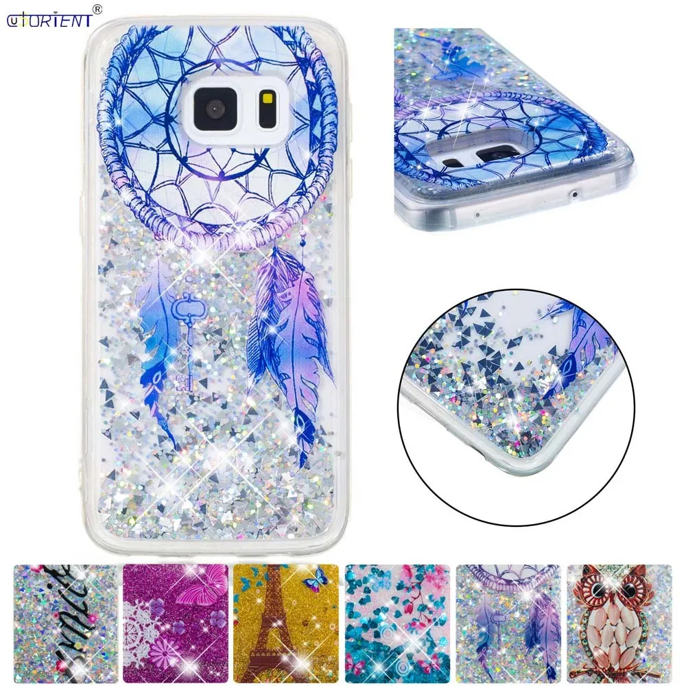 Cute Case For Samsung Galaxy S5 Bling Glitter Dynamic Liquid Quicksand Cover G900 SM-G900F SM-G900H SM G900F G900H Phone Funda | Мобильные
