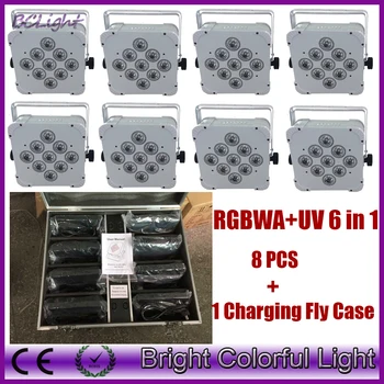 8 lights+1 fly case /lot RGBWA+UV 9*18W Rechargeable wireless dmx battery led lights/led battery operated flat par light
8 lights+1 fly case /lot RGBWA+UV 9*18W Rechargeable wireless dmx battery led lights/led battery operated flat par light