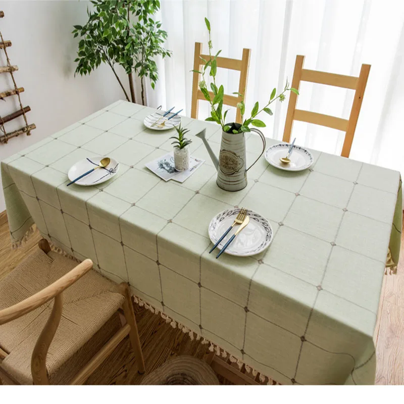 Plaid Embroidered Simple Tablecloth Solid Color Cotton and Linen Small Fresh Fabric Tassel Rectangular Coffee Table Table 3
Plaid Embroidered Simple Tablecloth Solid Color Cotton and Linen Small Fresh Fabric Tassel Rectangular Coffee Table Table 3