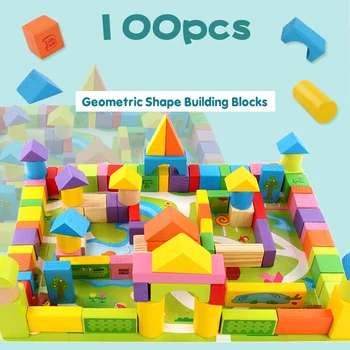 100 Pcs Kids Toys Wooden Assembled Geometric Shape Building Blocks Toys Baby Early Educational Toys For Children Birthday Gifts
100 Pcs Kids Toys Wooden Assembled Geometric Shape Building Blocks Toys Baby Early Educational Toys For Children Birthday Gifts