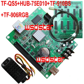 TF-QS5+HUB-75E010+TF-910BS+TF-906RGB Brightness Sensor+Temperature & Humidity Sensor USB+Lan port Full color LED control card
TF-QS5+HUB-75E010+TF-910BS+TF-906RGB Brightness Sensor+Temperature & Humidity Sensor USB+Lan port Full color LED control card