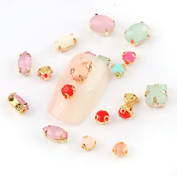 60Pcs Mixed Shape Resin Opal Sew On Rhinestone Gold Claw Strass Diamond Stones DIY Nail Art Decoration Tools
60Pcs Mixed Shape Resin Opal Sew On Rhinestone Gold Claw Strass Diamond Stones DIY Nail Art Decoration Tools