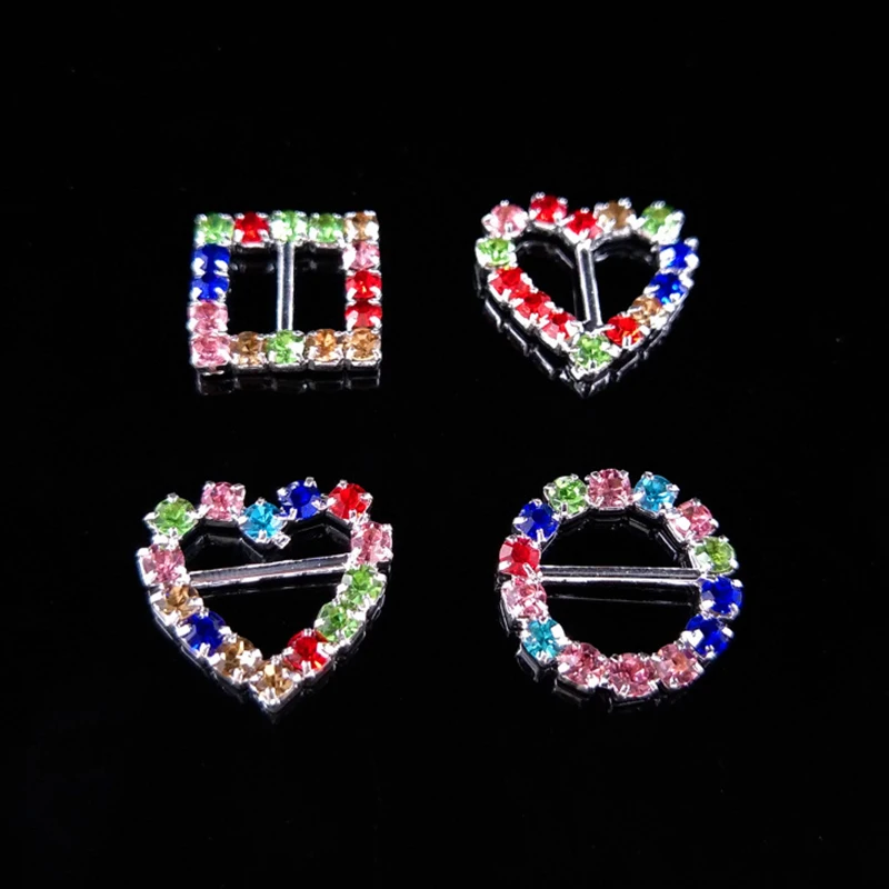 2018New 100Pcs Colorful Rhinestone Round Heart Square Buckle for Invitation Ribbon Slider For Wedding decoration HZ463-HZ466
2018New 100Pcs Colorful Rhinestone Round Heart Square Buckle for Invitation Ribbon Slider For Wedding decoration HZ463-HZ466