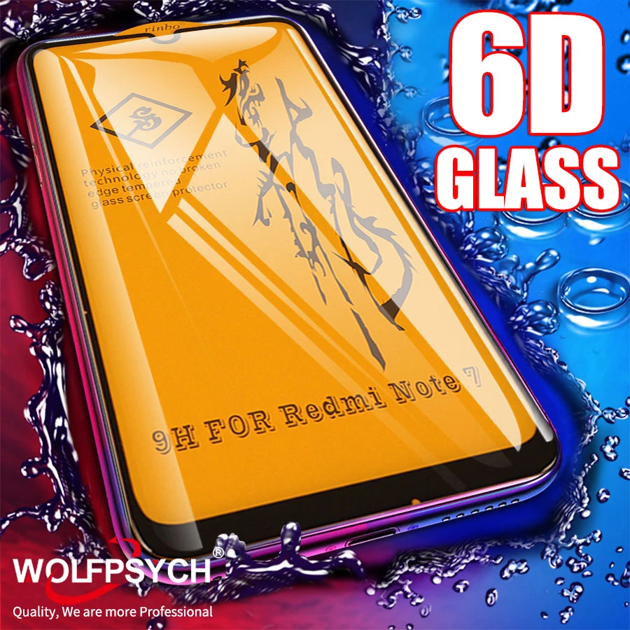 

6D Full Glue Cover Tempered Glass For Xiaomi Pocophone F1 Mi 9 9T 8 A2 Lite Max 3 Redmi Note 7 6 5 K20 Pro Screen Protector Film
