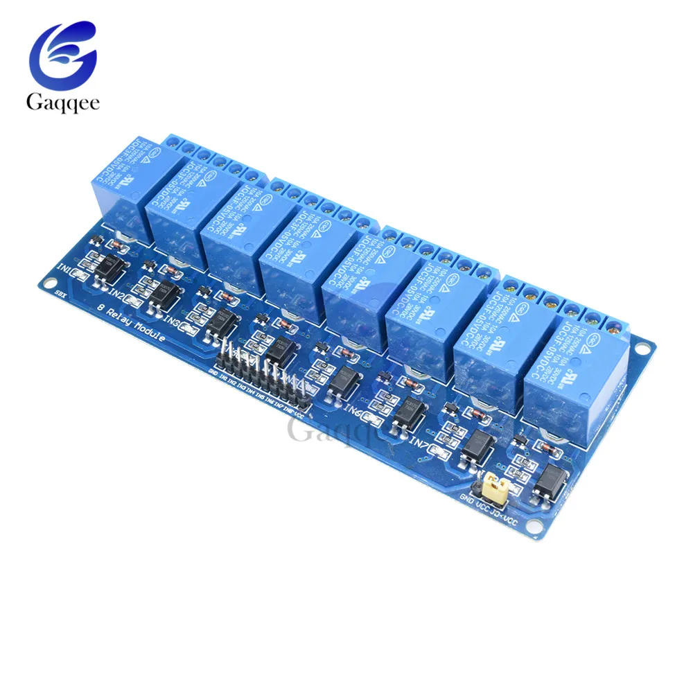 

DC 5V 8 Channel Relay Module Shiled for Arduino Raspberry Pi DSP AVR PIC ARM with Optocoupler Protection Expansion Board