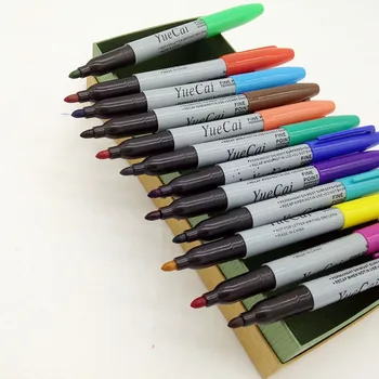 12 Pcs Set Yue Cai Oil Marker Pens Colored Markers Art Pen Permanent Colour Marker Pen Office Stationery
12 Pcs Set Yue Cai Oil Marker Pens Colored Markers Art Pen Permanent Colour Marker Pen Office Stationery