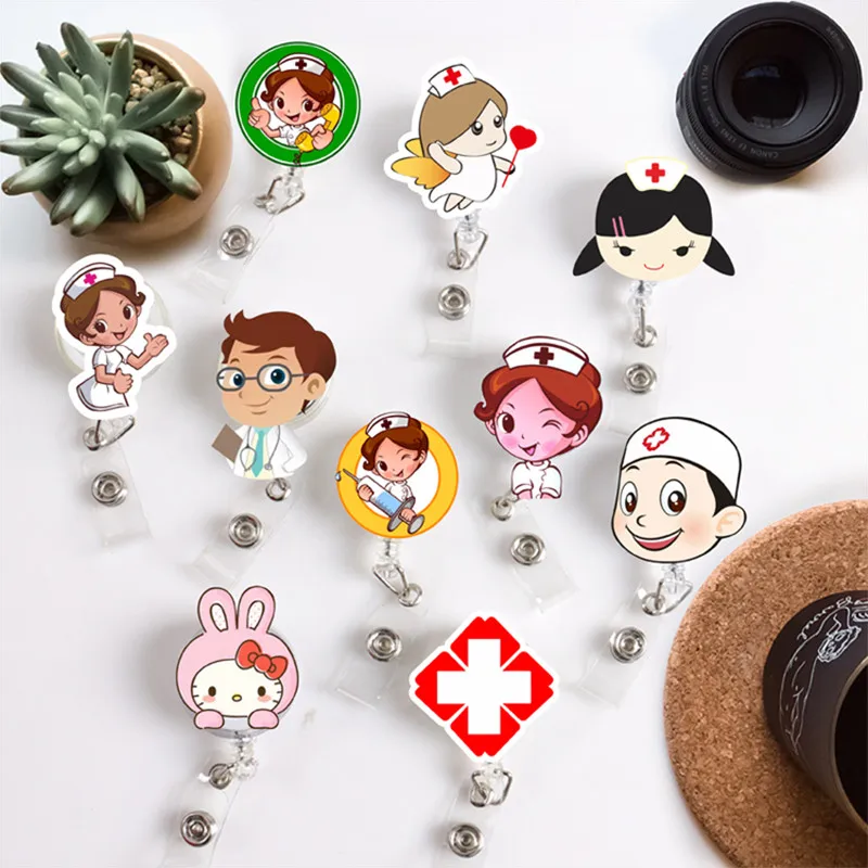 Wholesales 50 Pieces/lot Quality Retractable Nurse Badge Reel Cute Cartoon Melody Angles Wings Students IC ID Card Badge Holder
Wholesales 50 Pieces/lot Quality Retractable Nurse Badge Reel Cute Cartoon Melody Angles Wings Students IC ID Card Badge Holder