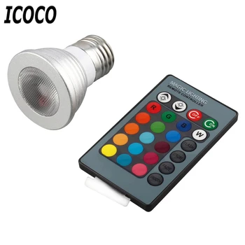 ICOCO 5W E27 Multi Color Change RGB LED Light Bulb Lamp & Remote Control Ultra Bright Environment-friendly No UV IR Radiation
ICOCO 5W E27 Multi Color Change RGB LED Light Bulb Lamp & Remote Control Ultra Bright Environment-friendly No UV IR Radiation