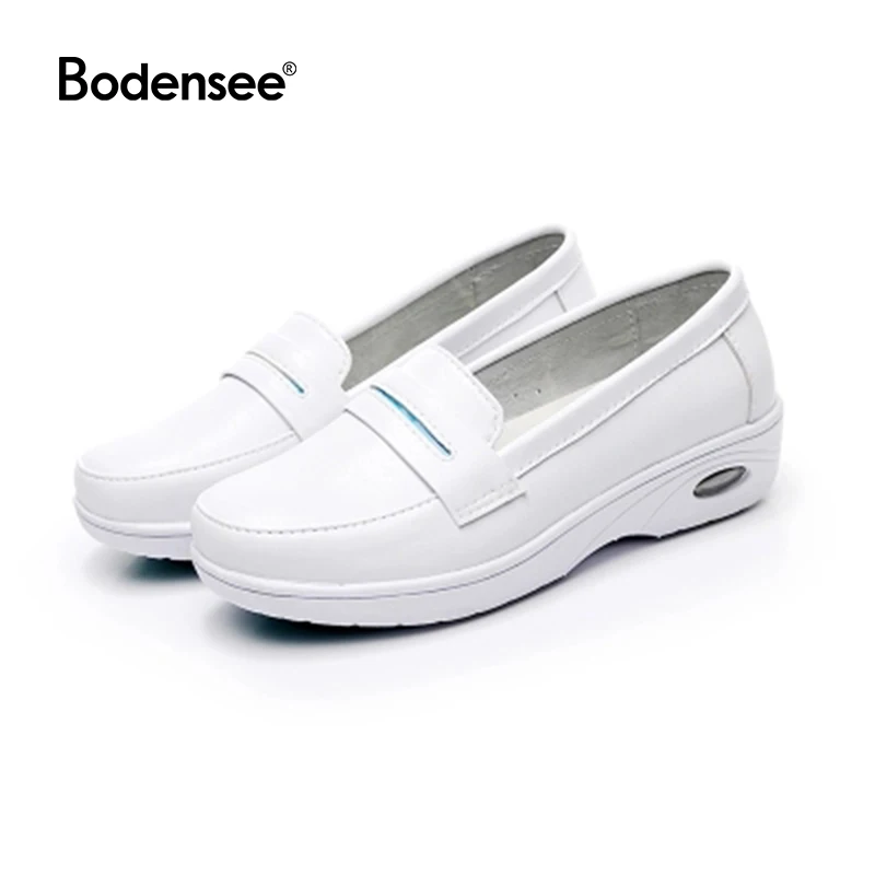 Four Seasons Woman white Nurse shoes women Platform soft Comfortable Air cushion casual genuine leather Antiskid shoes 
Four Seasons Woman white Nurse shoes women Platform soft Comfortable Air cushion casual genuine leather Antiskid shoes