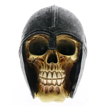 Viking Warlord Skull with Battle Helmet Collectible Figurine Norse Mythology Medieval Viking Warrior Helmet Decorative Sculpture
Viking Warlord Skull with Battle Helmet Collectible Figurine Norse Mythology Medieval Viking Warrior Helmet Decorative Sculpture