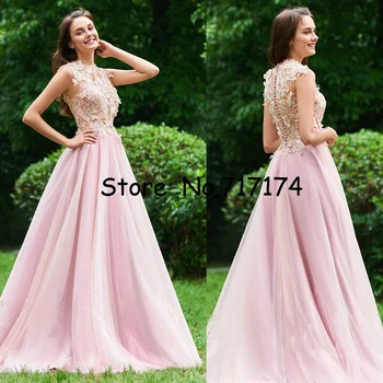 3D-flowers High Neckline Tulle Long Prom Dress with Lace Applique Beading Button Back Floor Length A-line Evening Party Dress
3D-flowers High Neckline Tulle Long Prom Dress with Lace Applique Beading Button Back Floor Length A-line Evening Party Dress