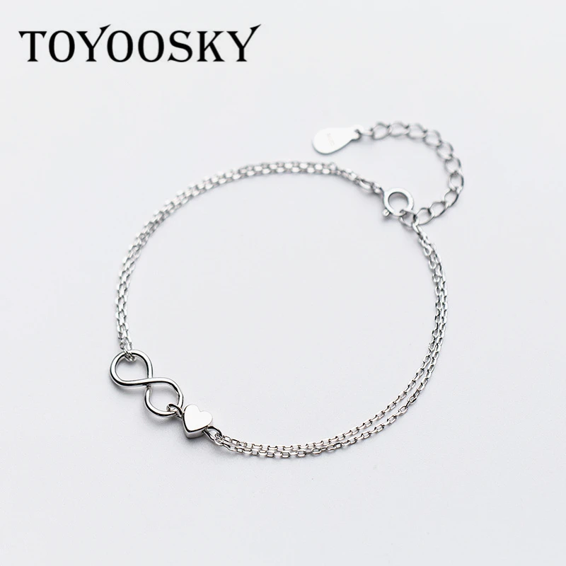2018 Design 925 Sterling Silver 8 Infinity Heart Love Charm Bracelets & Bangles for Women Hand Jewelry Accessories Girl Lover
2018 Design 925 Sterling Silver 8 Infinity Heart Love Charm Bracelets & Bangles for Women Hand Jewelry Accessories Girl Lover
