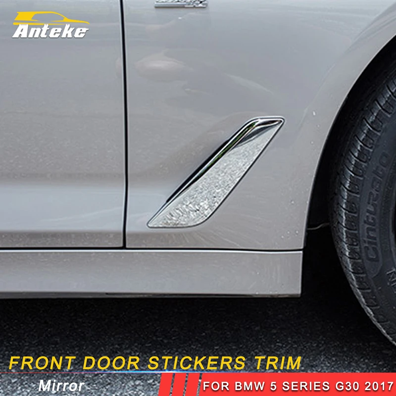 ANTEKE Auto Car-styling Shark Gills Side Vent Sticker Front Fender Side Air Vent Cover Exterior For BMW G30 5 series 2018 2017
ANTEKE Auto Car-styling Shark Gills Side Vent Sticker Front Fender Side Air Vent Cover Exterior For BMW G30 5 series 2018 2017