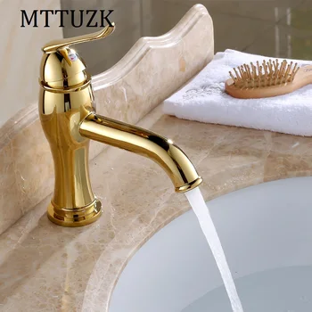MTTUZK Brass gold plated Bathroom basin faucet hot&cold mixer tap sink faucet single handle single hole Bathtub faucet torneira
MTTUZK Brass gold plated Bathroom basin faucet hot&cold mixer tap sink faucet single handle single hole Bathtub faucet torneira