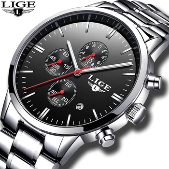 LIGE Mens Watches Top Brand Luxury Quartz Watch Men All Steel Waterproof Date Sport Chronograph Quartz Clock Relogio Masculino
LIGE Mens Watches Top Brand Luxury Quartz Watch Men All Steel Waterproof Date Sport Chronograph Quartz Clock Relogio Masculino
