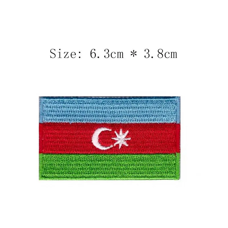 Azerbaian вышивка флаг патч город Баку звезда и Луна оптовая продажа Бесплатная