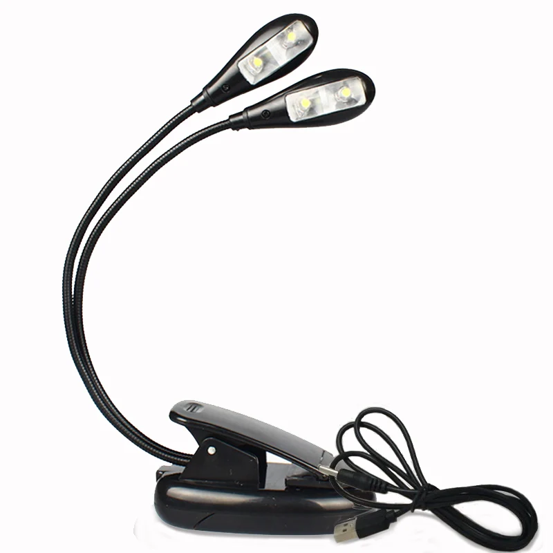 Dual Lights Soft Light USB LED Night Light Led Protect Eye Night lamp Soft-Light Reading Desk Lamps with Clip