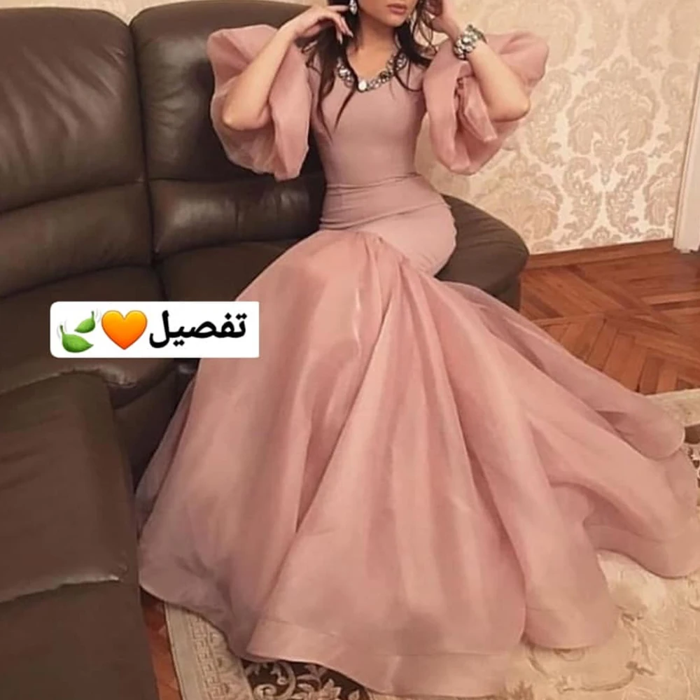 pink prom dresses organza short sleeve crystal mermaid puffy fish tail floor length evening dresses
pink prom dresses organza short sleeve crystal mermaid puffy fish tail floor length evening dresses