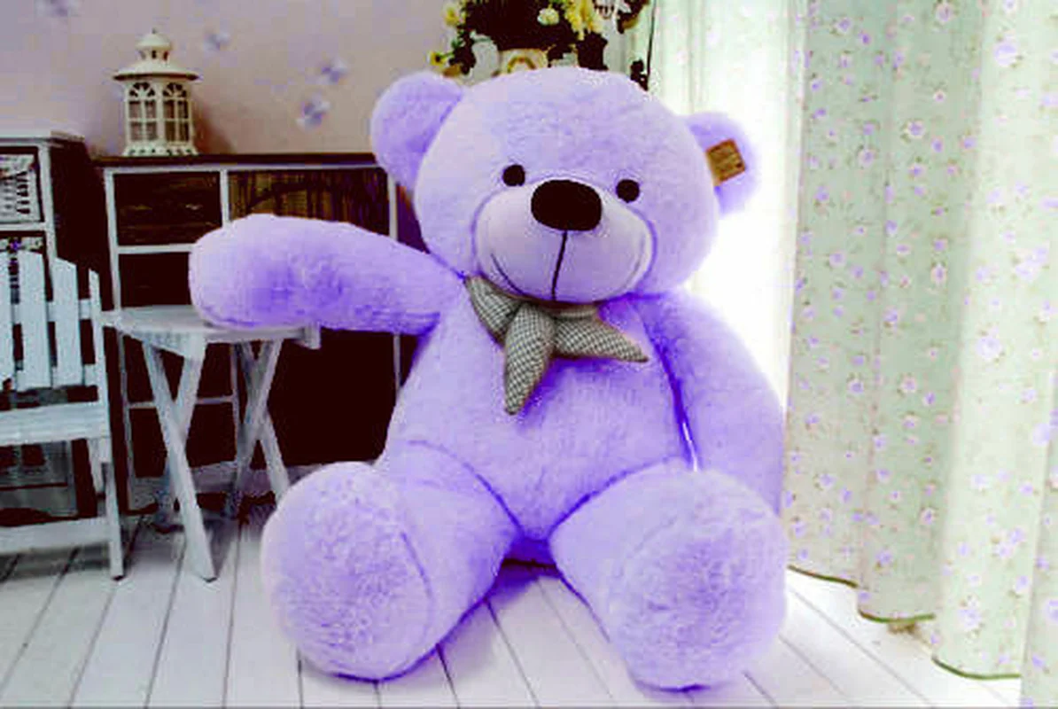 

Hot 100cm Huge Purple Teddy Bear Soft Plush Doll Stuffed Giant Big Toy Xmas Gift