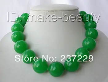 Wholesale price FREE SHIPPING AD stunning big 20mm round natural green jade beads necklace silver
Wholesale price FREE SHIPPING AD stunning big 20mm round natural green jade beads necklace silver