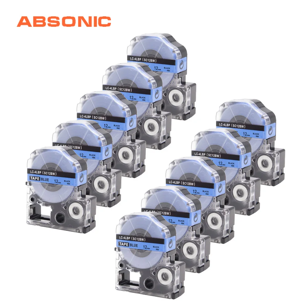 Absonic 10PCS Tape Replacement for EPSON LW-300 LW-400 LW-500 LW-600P LM-700 LW-900P Label Maker LC-4LBP9 LC-4LBP LK-4LBP SC12BW
Absonic 10PCS Tape Replacement for EPSON LW-300 LW-400 LW-500 LW-600P LM-700 LW-900P Label Maker LC-4LBP9 LC-4LBP LK-4LBP SC12BW