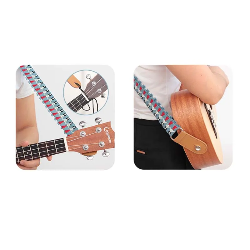High Quality Comfortable Adjustable Soft Cotton Linen Ukulele Strap Hawaiian Style Leather Ends Musical Instruments Accessories
High Quality Comfortable Adjustable Soft Cotton Linen Ukulele Strap Hawaiian Style Leather Ends Musical Instruments Accessories