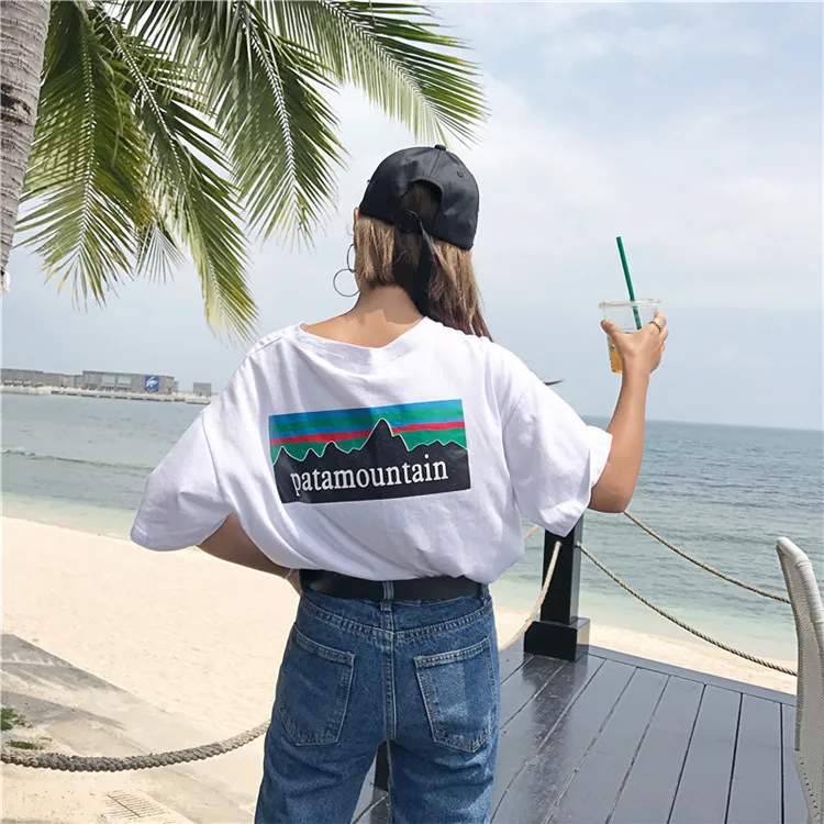 2017 Summer Oversize Mountain Letter Printed Simple College Wind Short Sleeve Female T-shirts
2017 Summer Oversize Mountain Letter Printed Simple College Wind Short Sleeve Female T-shirts