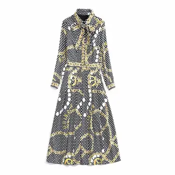 Women Dress 2019 High Quality Spring Designer Runway Bow Neck Long Sleeve Printed Elegant Dresses NP0049
Women Dress 2019 High Quality Spring Designer Runway Bow Neck Long Sleeve Printed Elegant Dresses NP0049