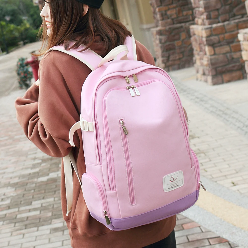 Canvas backpack Korean female campus bag female high school college wind backpack solid color
Canvas backpack Korean female campus bag female high school college wind backpack solid color