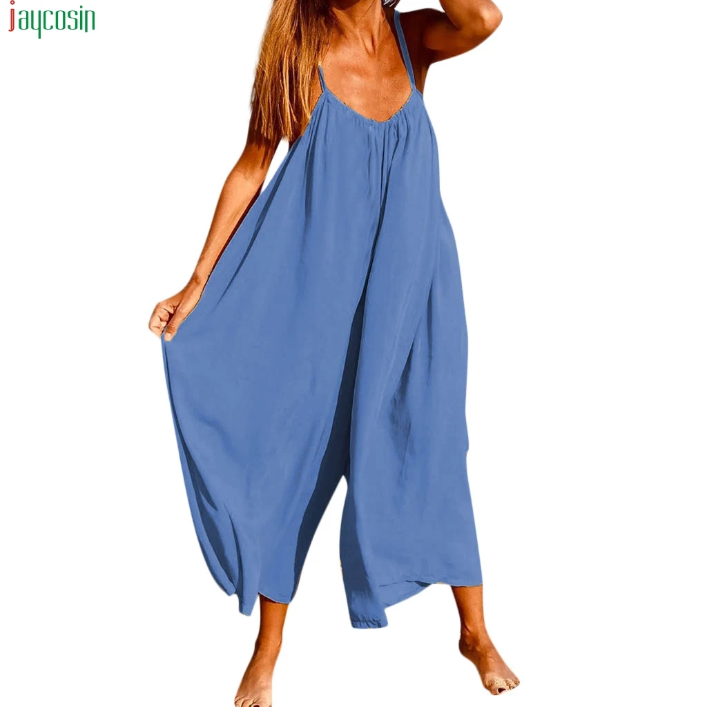 JAYCOSIN Women's Jumpsuit Sleeveless Casual sexy V-Neckline Solid Romper Casual Sling Loose Jumpsuits Women Loose Rompers new
JAYCOSIN Women's Jumpsuit Sleeveless Casual sexy V-Neckline Solid Romper Casual Sling Loose Jumpsuits Women Loose Rompers new