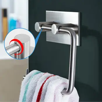 Bathroom Stainless steel paper towel hook free punching nail-free paper roll holder adhesive seamless toilet paper holder
Bathroom Stainless steel paper towel hook free punching nail-free paper roll holder adhesive seamless toilet paper holder