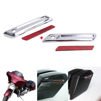 ABS Aluminum Chrome Hard Saddlebag Latch Covers With RED Reflectors For Harley Touring Road King Ultra Motorcycle Hard Bags Lids
ABS Aluminum Chrome Hard Saddlebag Latch Covers With RED Reflectors For Harley Touring Road King Ultra Motorcycle Hard Bags Lids