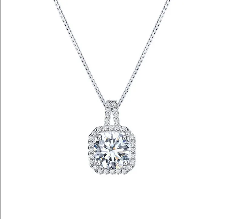 Fashion Jewelry 925 Silver Necklace Women's Crystal from Swarovski Shiny Zircon Party Pendant Simple Clavicle Chain for Woman
Fashion Jewelry 925 Silver Necklace Women's Crystal from Swarovski Shiny Zircon Party Pendant Simple Clavicle Chain for Woman