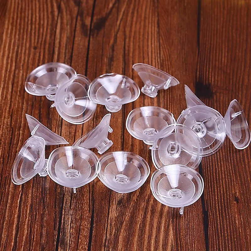 Фото 3cm-8cm Powerful Suction Cup Perforated Transparent hook Clear Plastic Cups For window decoration wedding Car glass | Дом и сад