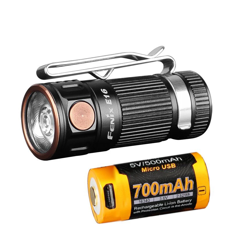 

New Fenix E16 Cree XP-L HI neutral white LED Max 700 Lumens 16340/CR123A EDC flashlight