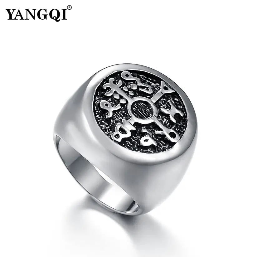 YANGQI Stainless Steel Protection Seal of Solomon Kabbalah Magic Rings Men Cool Symbol Antique Silver Color Biker Rings for Male
YANGQI Stainless Steel Protection Seal of Solomon Kabbalah Magic Rings Men Cool Symbol Antique Silver Color Biker Rings for Male