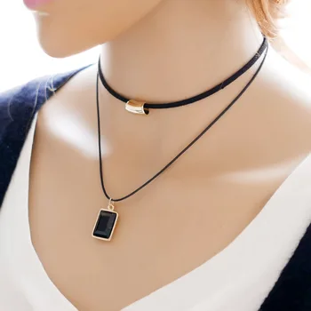 2020 Fashion New Leather Rope Crystal Simple Style Double Necklace / Pendant Box Modeling Fine Necklace Wholesale Gift
2020 Fashion New Leather Rope Crystal Simple Style Double Necklace / Pendant Box Modeling Fine Necklace Wholesale Gift