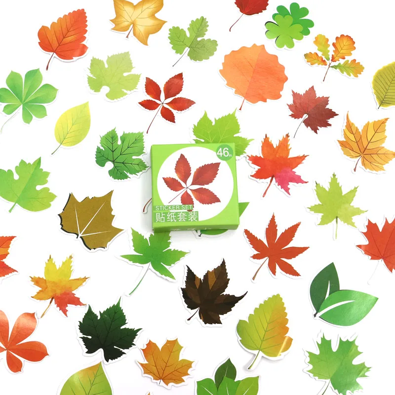 Autumn maple leaves paper sticker decoration DIY diary scrapbooking sealing sticker children's favorite stationery 46pcs/box
Autumn maple leaves paper sticker decoration DIY diary scrapbooking sealing sticker children's favorite stationery 46pcs/box