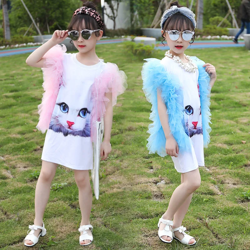 Children Wear Girls Summer Sleeveless Dress Girls Digital Cartoon Cat Dress Children Elegant Dress Todler Girl Clothing 4-12Y
Children Wear Girls Summer Sleeveless Dress Girls Digital Cartoon Cat Dress Children Elegant Dress Todler Girl Clothing 4-12Y