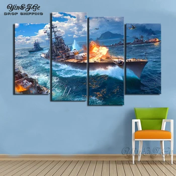 Framework Painting Modular Wall Art 4 Pieces World of Warships Game Landscape Canvas Picture Posters HD Print Decor Home Bedroom
Framework Painting Modular Wall Art 4 Pieces World of Warships Game Landscape Canvas Picture Posters HD Print Decor Home Bedroom