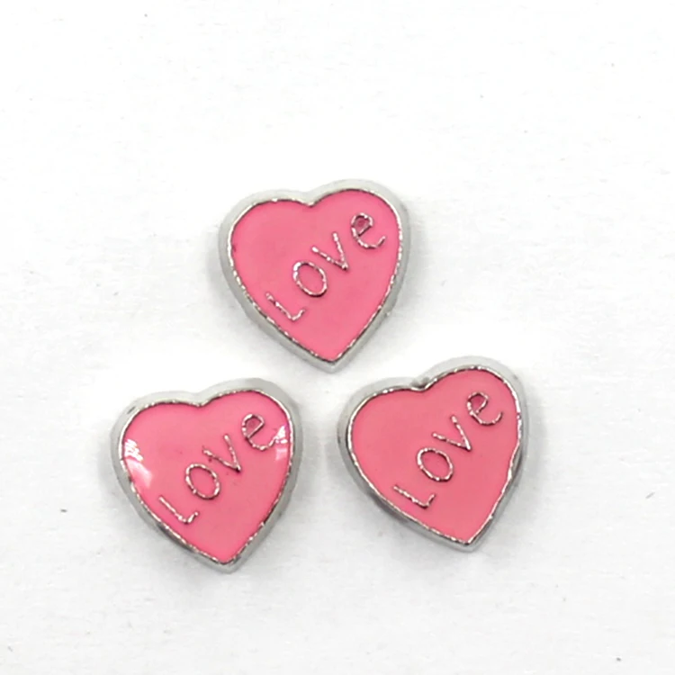 20pcs/lot new arrival pink love heart floating living memory Charms | Украшения и аксессуары