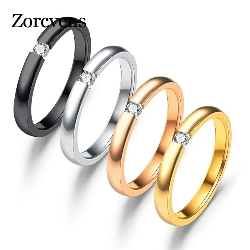 ZORCVENS Titanium Steel Rose Gold Anti-allergy Smooth Simple Wedding Couples Rings Bijouterie for Man or Woman Gift
ZORCVENS Titanium Steel Rose Gold Anti-allergy Smooth Simple Wedding Couples Rings Bijouterie for Man or Woman Gift